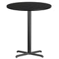 Flash Furniture XU-RD-36-BLKTB-T3030B-GG Dining Table