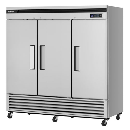 Turbo Air TSR-72SD-N 81 7/8" 3 Section Solid Door Reach-In Refrigerator