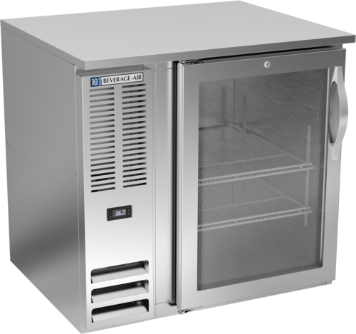 Beverage-Air BB36HC-FG-S 36" Glass Door Back Bar Cooler