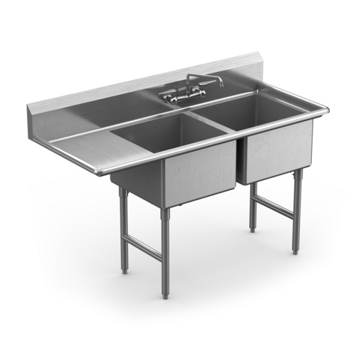 Winholt WS2T2020LD18 62 1/2" Compartment Sink