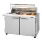 Turbo Air PST-48-18-N-CL 48 1/4" 2 Doors 18 Pan Mega Top Sandwich / Salad Prep Table