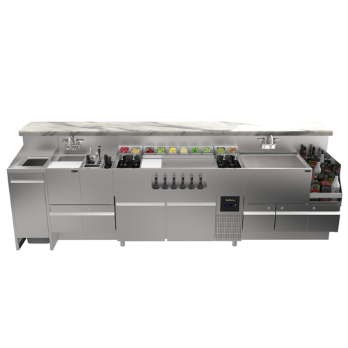 Krowne AL24-AL122-R 122" Underbar Ice Bin / Cocktail Station