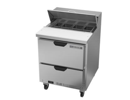 Beverage-Air SPED27HC 27" 2 Drawer 9 Pan Sandwich / Salad Prep Table