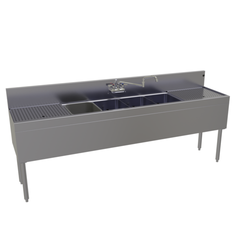 Glastender FSA-84-S 84" Underbar Sink