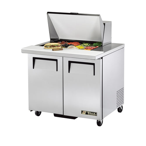 True TSSU-36-15M-B-HC 35" 2 Doors 15 Pan Mega Top Sandwich / Salad Prep Table