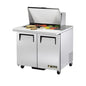 True TSSU-36-15M-B-HC 35" 2 Doors 15 Pan Mega Top Sandwich / Salad Prep Table