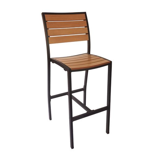 BFM Seating PH102BTKBL 18 1/2" Patio Barstool