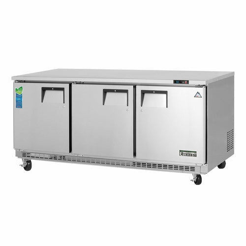 Everest ETBR3 71 1/8" Solid Door Undercounter Refrigerator