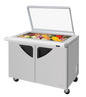 Turbo Air TST-48SD-18-N-GL 48 1/4" 2 Doors 18 Pan Mega Top Sandwich / Salad Prep Table