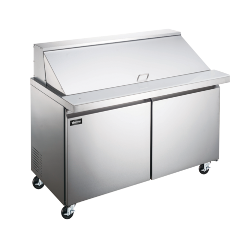 Omcan 50129 36 1/4" 2 Doors 15 Pan Mega Top Sandwich / Salad Prep Table
