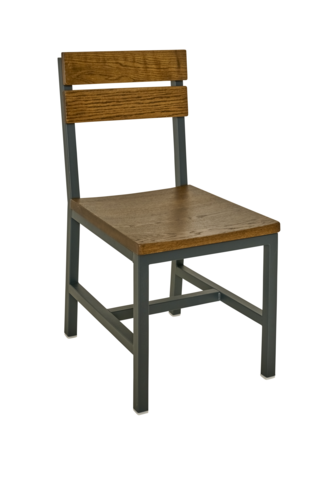 BFM Seating 4110CWOA-GR 17 1/2" Dining Chair