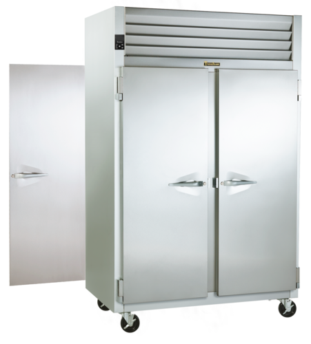 Traulsen G20017P 52 1/8" 2 Section Solid Door Pass-Thru Refrigerator