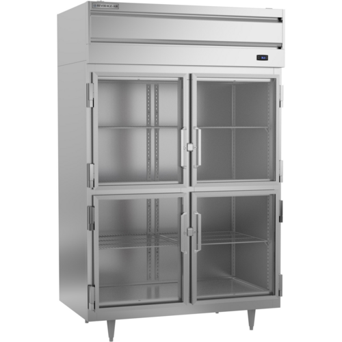 Beverage-Air PR2HC-1BHG 52 1/8" 2 Section Glass Door Reach-In Refrigerator