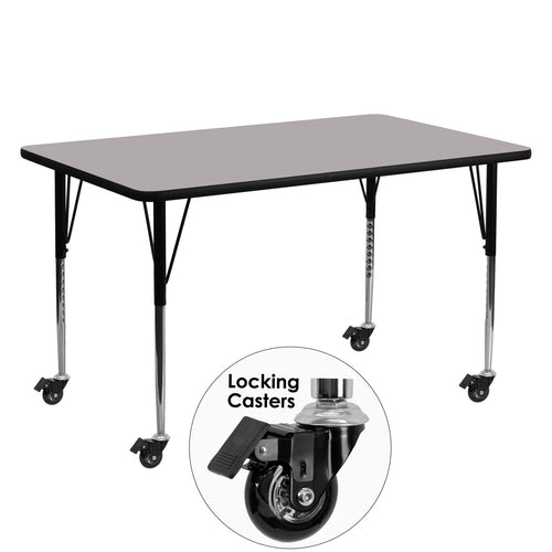 Flash Furniture XU-A2460-REC-GY-H-A-CAS-GG Dining Table