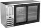 Beverage-Air BBN58HC-F-GS-S 58" Glass Door Back Bar Cooler