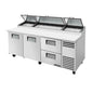 True TPP-AT2-93D-2-HC 93 1/2" 2 Doors Pizza Prep Table