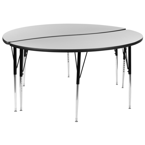 Flash Furniture XU-GRP-A60-HCIRC-GY-T-A-GG 60" Dining Table