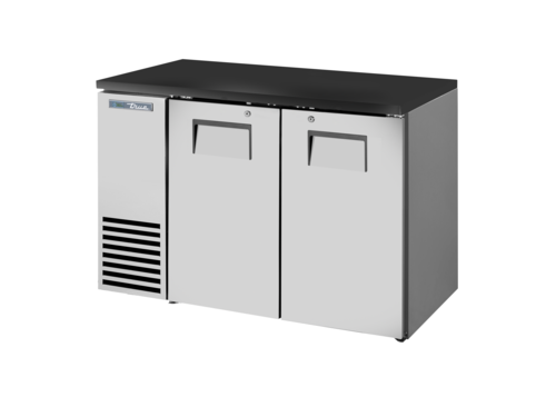 True TBB24-48-2S-Z1-BST-S-1 48 1/8" Solid Door Back Bar Cooler