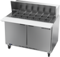 Beverage-Air SPE48HC-18M 48" 2 Doors 18 Pan Mega Top Sandwich / Salad Prep Table