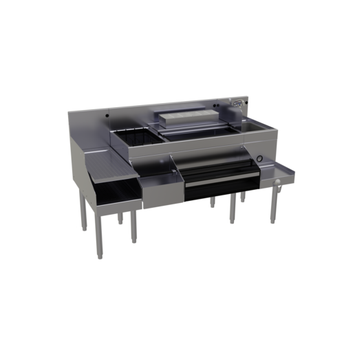Glastender ALL-60B-CP10 60" Underbar Ice Bin / Cocktail Station
