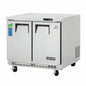 Everest ETBSR2 35 5/8" Solid Door Undercounter Refrigerator