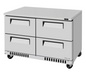 Turbo Air TUR-48SD-D4-FB-N 72 5/8" Solid Door Undercounter Refrigerator