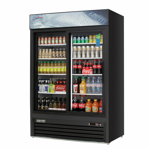 Everest EMGR48B 53 1/8" 2 Section Refrigerated Merchandiser
