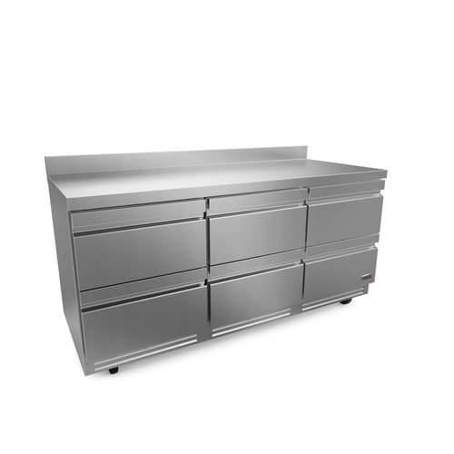 Fagor FWR-72-D6-N 72 1/2" Worktop Refrigerator