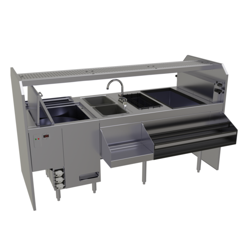 Glastender PSC-78L 78" Underbar Ice Bin / Cocktail Station