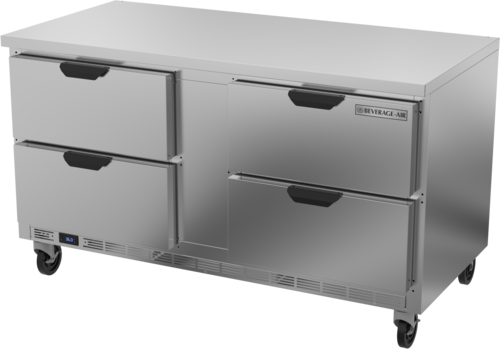 Beverage-Air WTRD60AHC-4-FLT 60" 4 Drawer Worktop Refrigerator