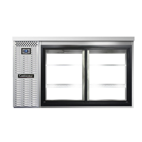 Continental Refrigerator BB59SNSSSGDPT 59" Solid Door Back Bar Cooler