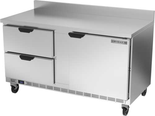 Beverage-Air WTRD60AHC-2-FIP 60" 1 Door Worktop Refrigerator
