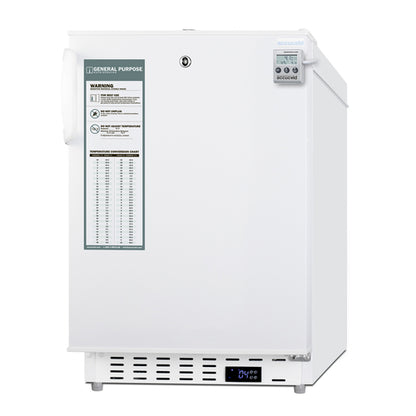 Summit ADA404REFAL 19 3/4" Solid Door Undercounter Refrigerator