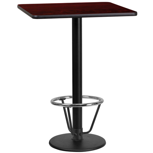 Flash Furniture XU-MAHTB-2424-TR18B-3CFR-GG Dining Table