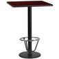 Flash Furniture XU-MAHTB-2424-TR18B-3CFR-GG Dining Table