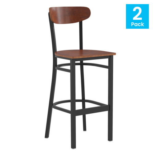 Flash Furniture 2-XU-DG6V6B-WAL-GG 16 1/4" Barstool
