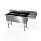 NBR 3SS-181814R18 76 1/4" Compartment Sink