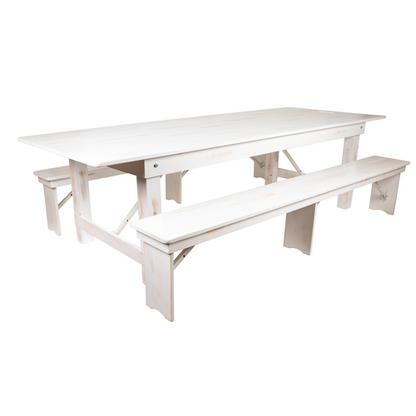 Flash Furniture XA-FARM-6-WH-GG 40 1/4" Dining Table