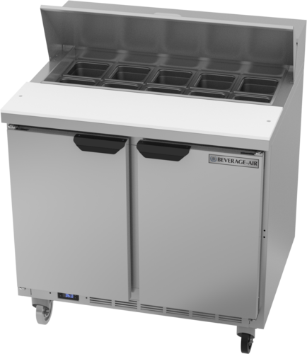 Beverage-Air SPE36HC-10 36" 2 Doors 12 Pan Sandwich / Salad Prep Table