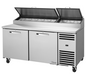 True TPP-AT-67-HC~SPEC3~HGTP 67 3/8" 2 Doors Pizza Prep Table