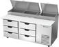 Beverage-Air DPD72HC-6 72" 6 Drawer Pizza Prep Table