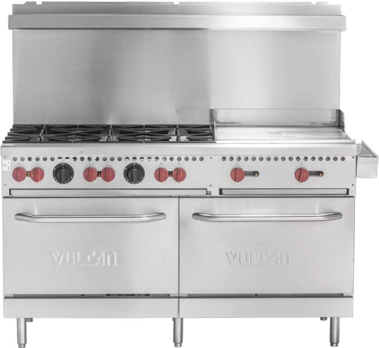 Vulcan SX60F-6B24G-QS-PLATINUM 60" 6 Burner Gas Restaurant Range