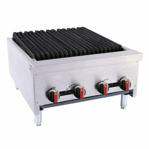 BakeMax BACGG24-4 24" Gas Countertop Charbroiler