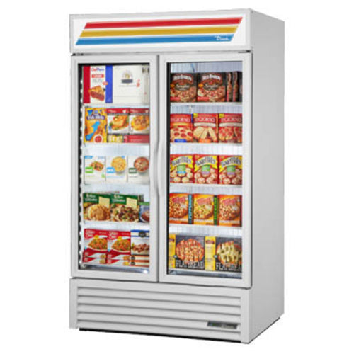 True GDM-43F-HC~TSL01 47 1/8" 2 Section Freezer Merchandiser