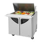Turbo Air TST-36SD-15-N6 36 3/8" 2 Doors 15 Pan Mega Top Sandwich / Salad Prep Table