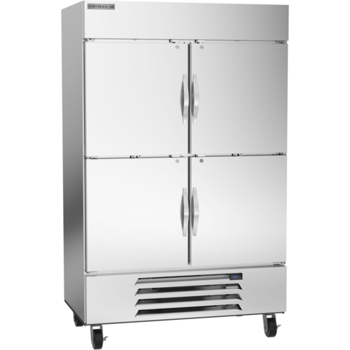 Beverage-Air HBR49HC-1-HS 52" 2 Section Solid Door Reach-In Refrigerator