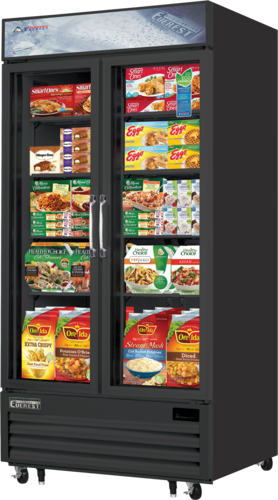 Everest EMGF36B 41" 2 Section Freezer Merchandiser