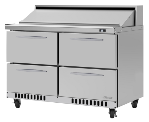 Turbo Air PST-48-D4-FB-N 48 1/4" 4 Drawer 12 Pan Sandwich / Salad Prep Table