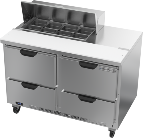 Beverage-Air SPED48HC-08-4 48" 4 Drawer 9 Pan Sandwich / Salad Prep Table