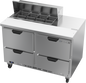 Beverage-Air SPED48HC-08-4 48" 4 Drawer 9 Pan Sandwich / Salad Prep Table